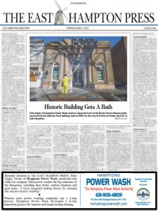 Hamptons power wash cleans East Hampton historical building 2022