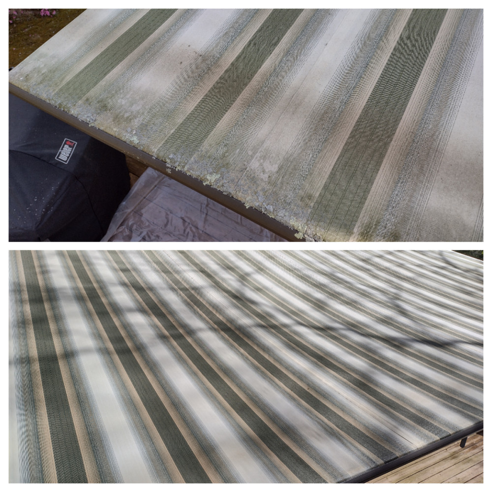 fabric before and after cleaning